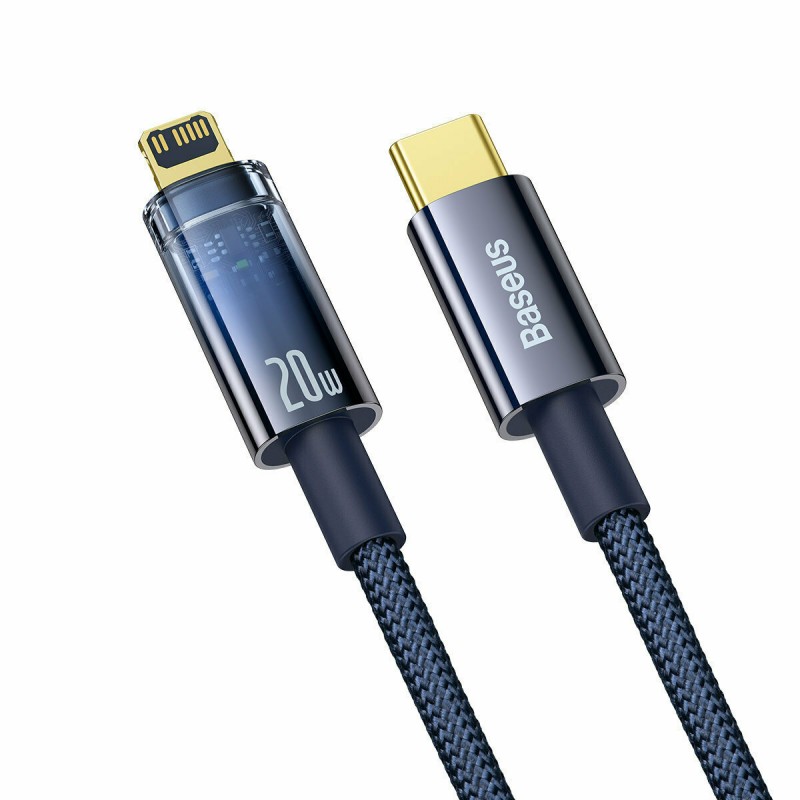 Καλώδιο Data Baseus Explorer Braided CATS000003 Type-C to Lightning 1m Blue (PD20W)