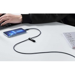 Καλώδιο Data Baseus Explorer Braided CATS000003 Type-C to Lightning 1m Blue (PD20W)
