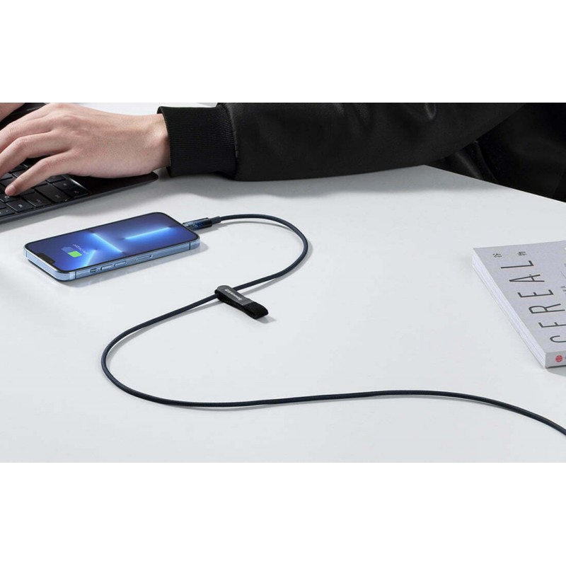 Καλώδιο Data Baseus Explorer Braided CATS000003 Type-C to Lightning 1m Blue (PD20W)