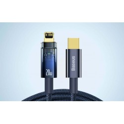 Καλώδιο Data Baseus Explorer Braided CATS000003 Type-C to Lightning 1m Blue (PD20W)