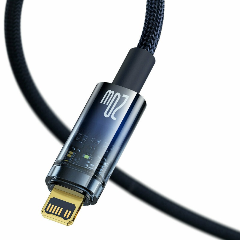 Καλώδιο Data Baseus Explorer Braided CATS000003 Type-C to Lightning 1m Blue (PD20W)