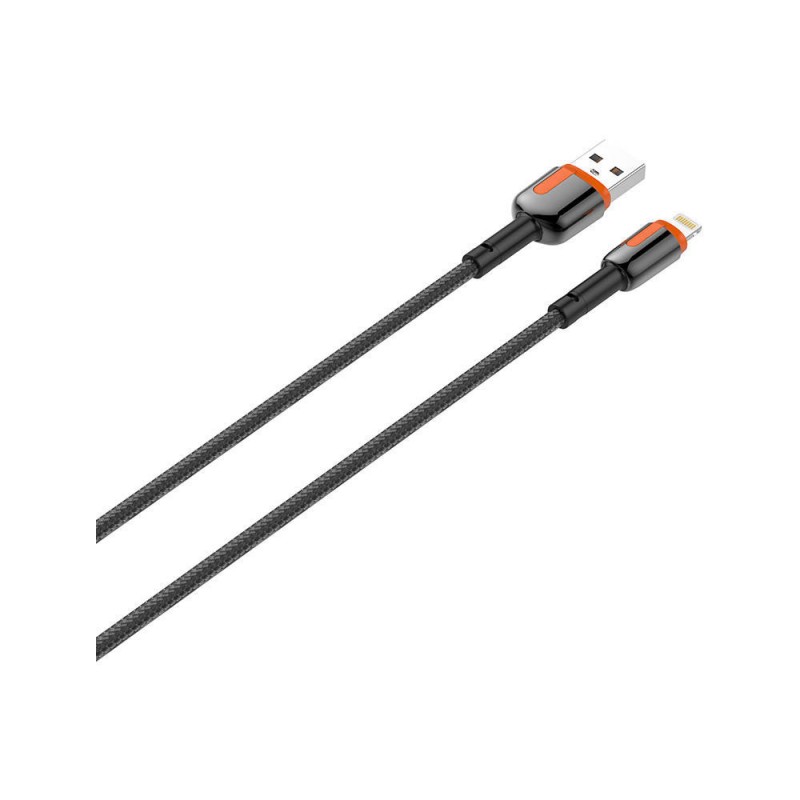 Καλώδιo Data Ldnio Braided LS592 USB-A to Lightning 2 m Black