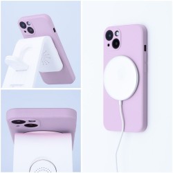Θήκη Real Smooth Silicone with Magsafe Apple iPhone 12 Pro Max (6.7") Pink 