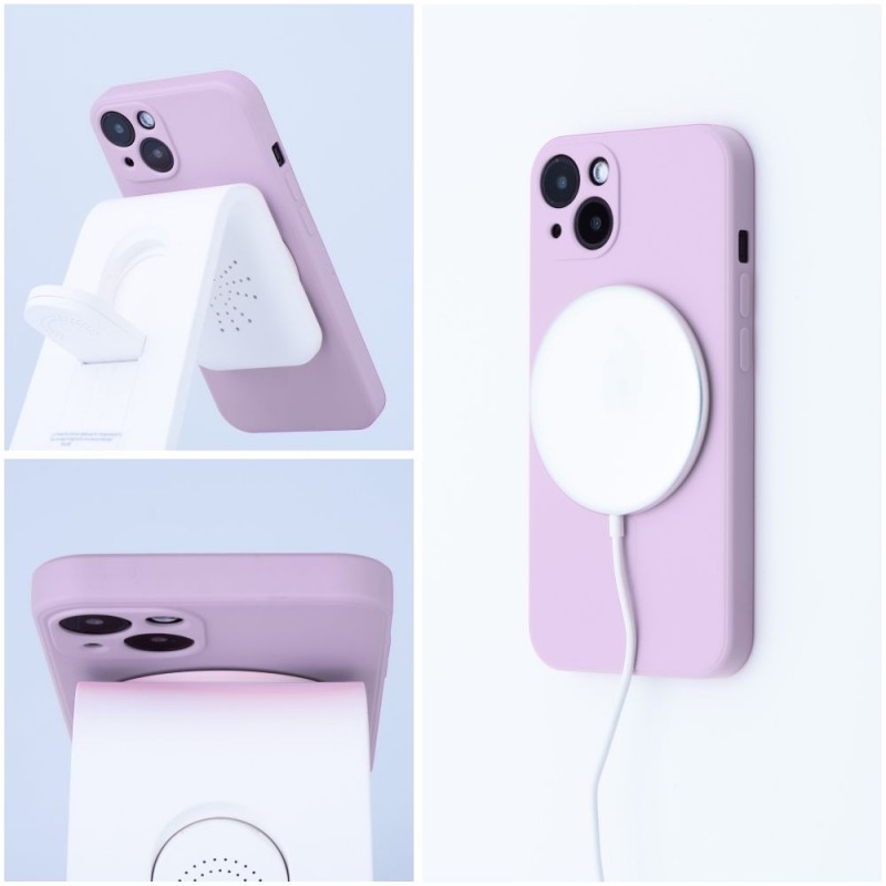 Θήκη Real Smooth Silicone with Magsafe Apple iPhone 12 Pro Max (6.7") Pink 