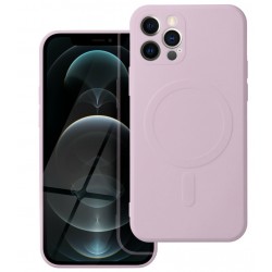 Θήκη Real Smooth Silicone with Magsafe Apple iPhone 12 Pro Max (6.7") Pink 