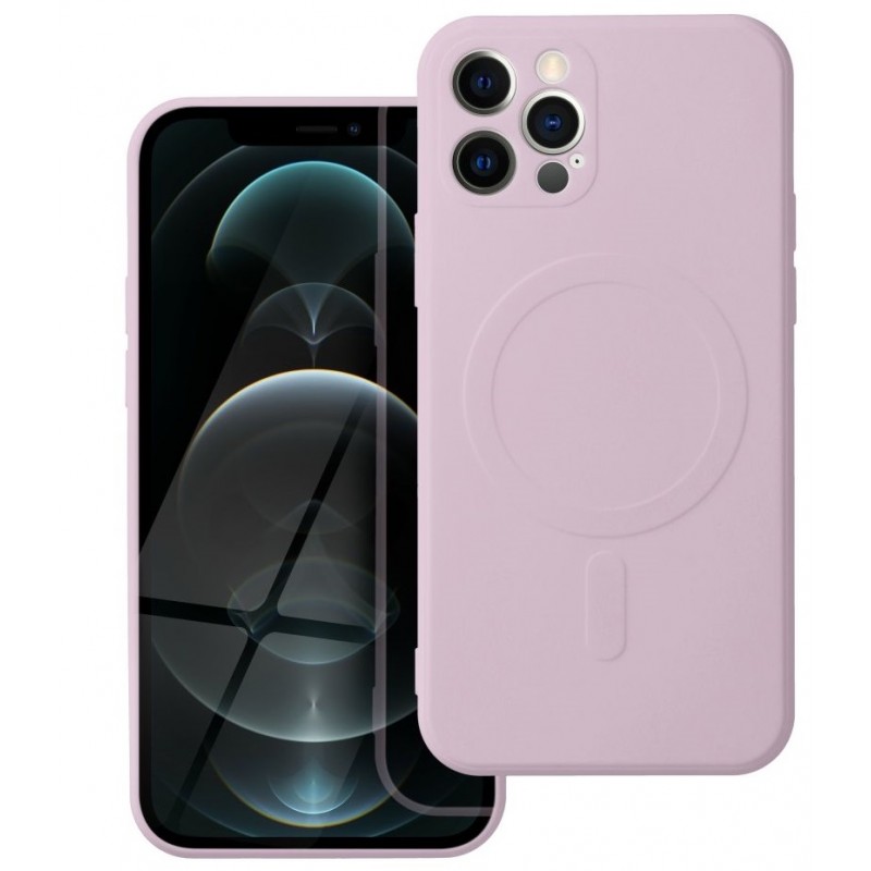 Θήκη Real Smooth Silicone with Magsafe Apple iPhone 12 Pro Max (6.7") Pink 