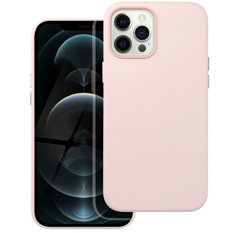 Θήκη Leather Cover with MagSafe Magnet Apple iPhone 12 Pro Max (6.7") Sand Pink