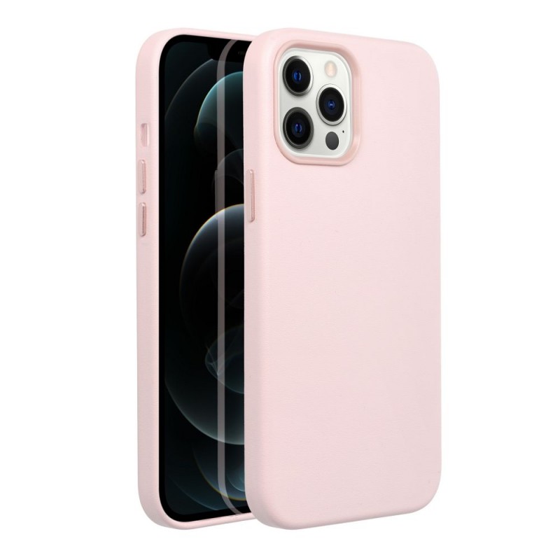 Θήκη Leather Cover with MagSafe Magnet Apple iPhone 12 Pro Max (6.7") Sand Pink