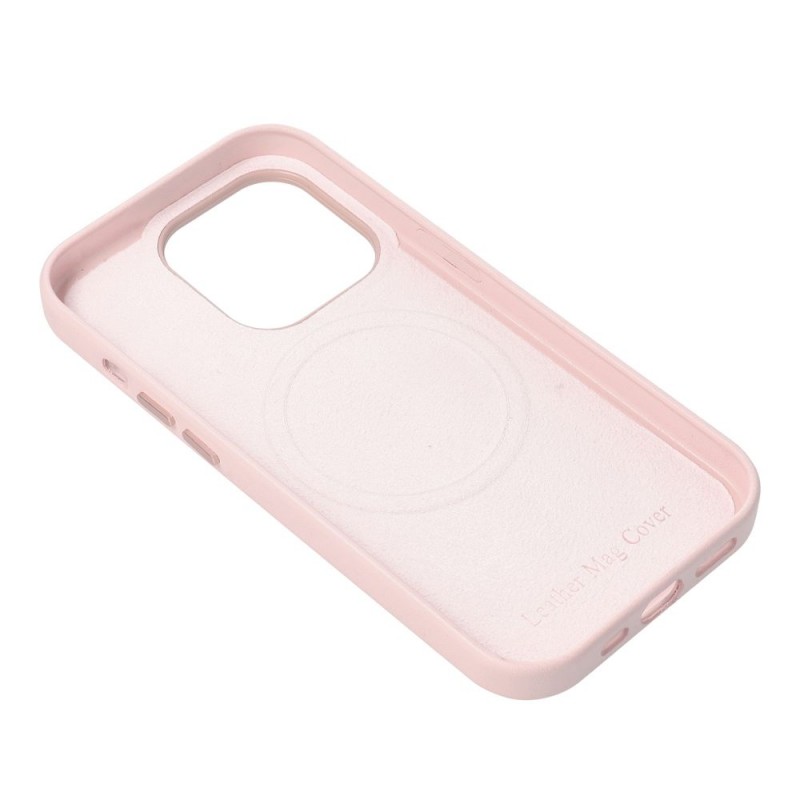 Θήκη Leather Cover with MagSafe Magnet Apple iPhone 12 Pro Max (6.7") Sand Pink