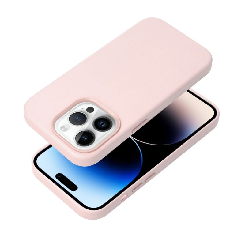 Θήκη Leather Cover with MagSafe Magnet Apple iPhone 12 Pro Max (6.7") Sand Pink