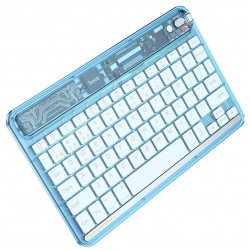 Ασύρματο Πληκτρολόγιο HOCO Bluetooth Keyboard Transparent Discovery S55 Blue