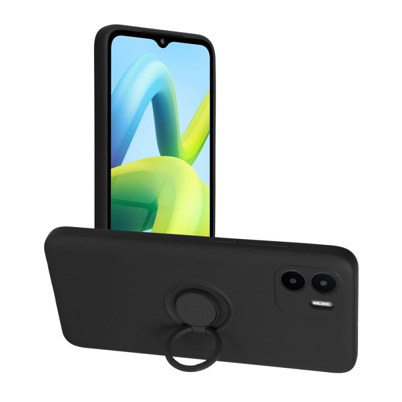 Θήκη  Liquid Silicone Ring Finger Grip Xiaomi Redmi A1/ A2 Black