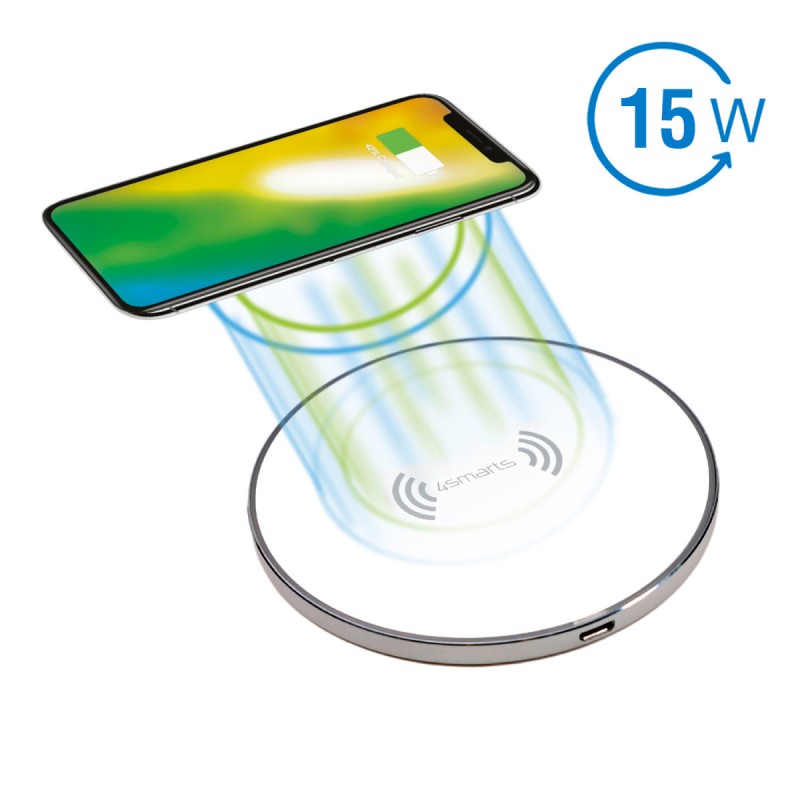 Ασύρματος Φορτιστής 4smarts Wireless Charger VoltBeam Style 15W USB-C White (466179) 