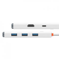 Αντάπτορας Baseus Adapter Hub Lite Series USB-C Docking Station με HDMI White Αντάπτορας Baseus Adapter Hub Lite Series USB-C Docking Station με HDMI White
