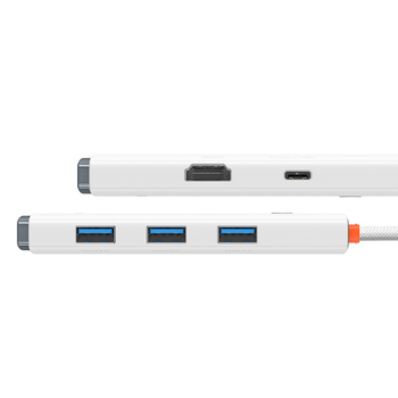 Αντάπτορας Baseus Adapter Hub Lite Series USB-C Docking Station με HDMI White Αντάπτορας Baseus Adapter Hub Lite Series USB-C Docking Station με HDMI White
