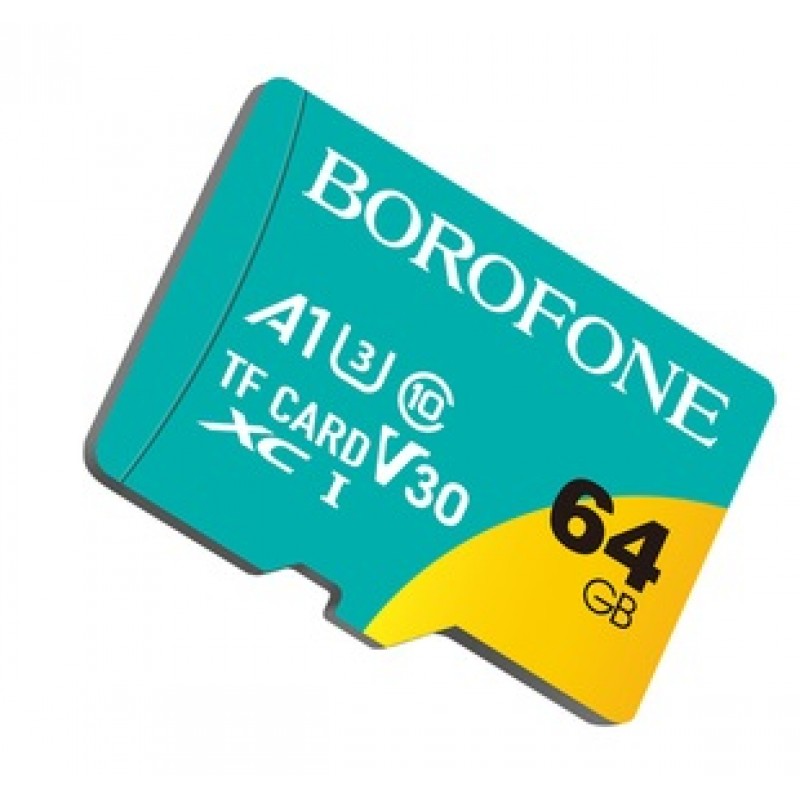 Κάρτα μνήμης Borofone MicroSD Card 64GB SDHC Class10 95MB/s