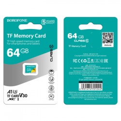 Κάρτα μνήμης Borofone MicroSD Card 64GB SDHC Class10 95MB/s
