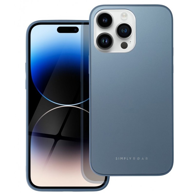 Θήκη Roar Matte Glass Apple iPhone 14 Pro Max (6.7") Blue