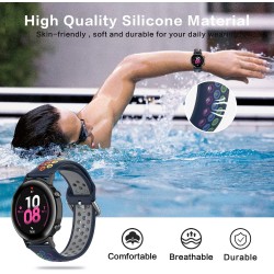Ανταλλακτικό λουράκι QuickFit Pride Rainbow Blue για Samsung Galaxy Watch5 (40mm & 42mm)/ Watch4 (40mm & 44mm)/ Watch4 Classic (42mm & 46mm)/ Watch3(41mm)/Active 2(40/44mm)/Amazfit GTS 3 (43mm)/GTR(42mm)  (20mm)