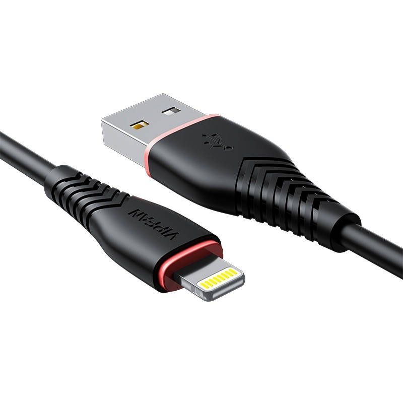 Καλώδιο Data Vipfan Anti-Break X01 USB to Lightning 1m (X01LT) Black