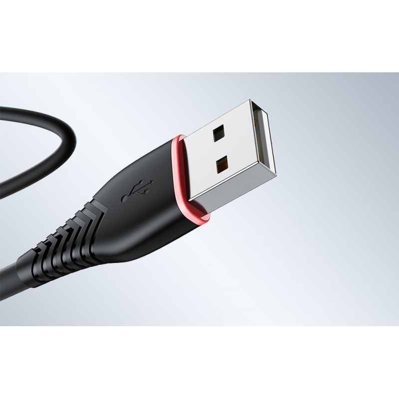 Καλώδιο Data Vipfan Anti-Break X01 USB to Lightning 1m (X01LT) Black