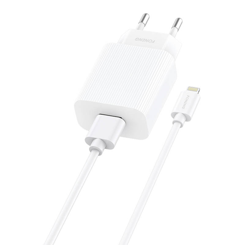 Φορτιστής Ταξιδιού Foneng Fast Charge EU28 Usb To Type C 3.0A White