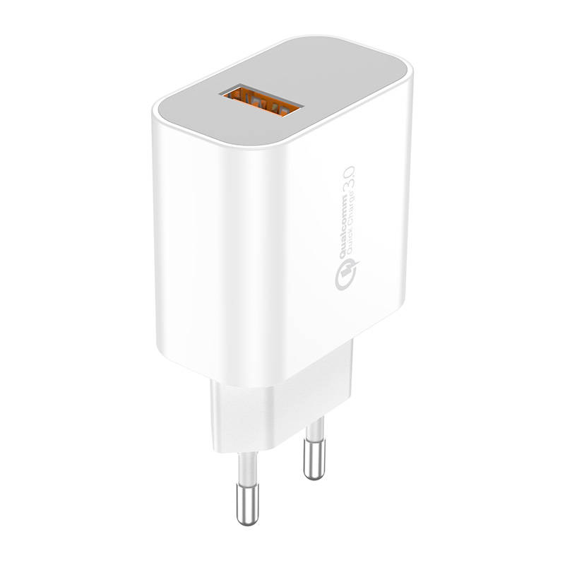 Φορτιστής Ταξιδιού Foneng Fast Charge EU46 USB & Lightning Cable (18w) White 