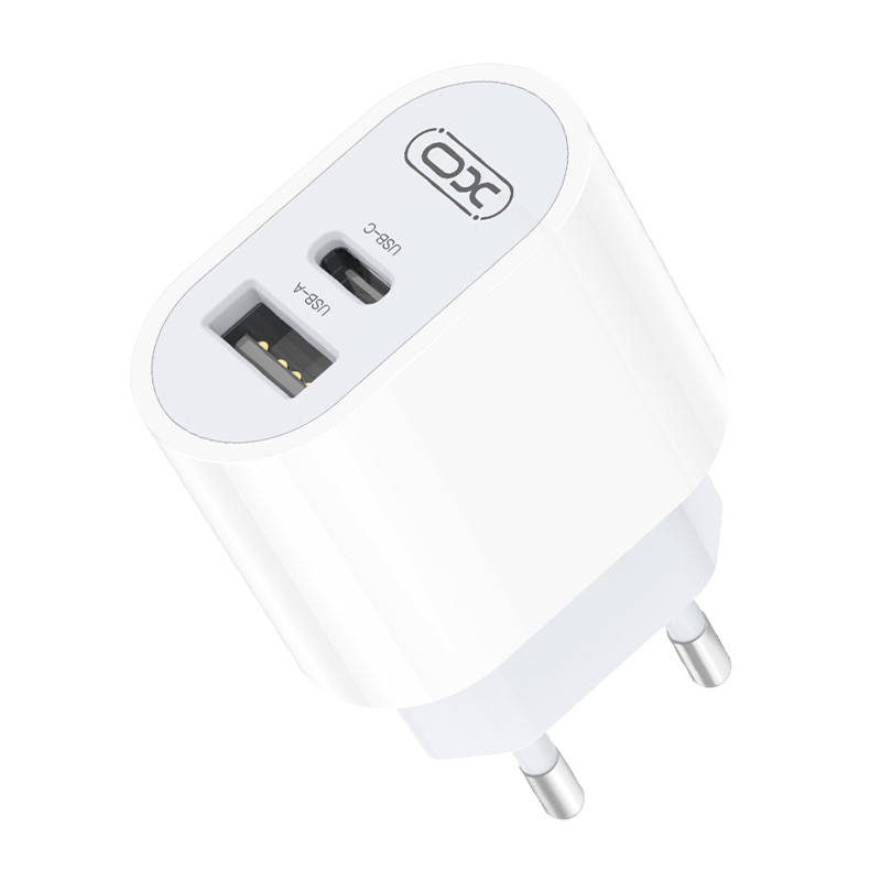 Φορτιστής Ταξιδιού XO L97 1x USB & 1x USB-C White