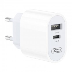 Φορτιστής Ταξιδιού XO L97 1x USB & 1x USB-C White