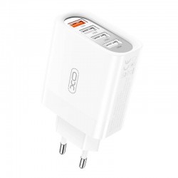 Φορτιστής Ταξιδιού XO Adapter QC 3.0 & 3USB 2.4A White