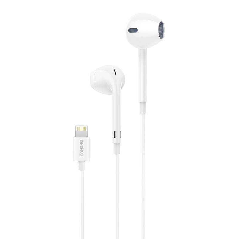 Ακουστικά Handsfree In-ear Foneng T28 Lightning White