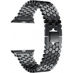 Ανταλλακτικό λουράκι QuickFit Stainless Steel Fish Scale Type Apple Watch 1/2/3/4/5/6/SE/7/8/Ultra (42/44/45/49mm) Black