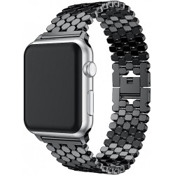 Ανταλλακτικό λουράκι QuickFit Stainless Steel Fish Scale Type Apple Watch 1/2/3/4/5/6/SE/7/8/Ultra (42/44/45/49mm) Black