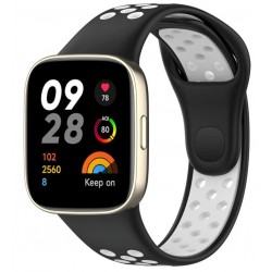 Ανταλλακτικό λουράκι Xiaomi Redmi Watch 3 Silicone Black/White