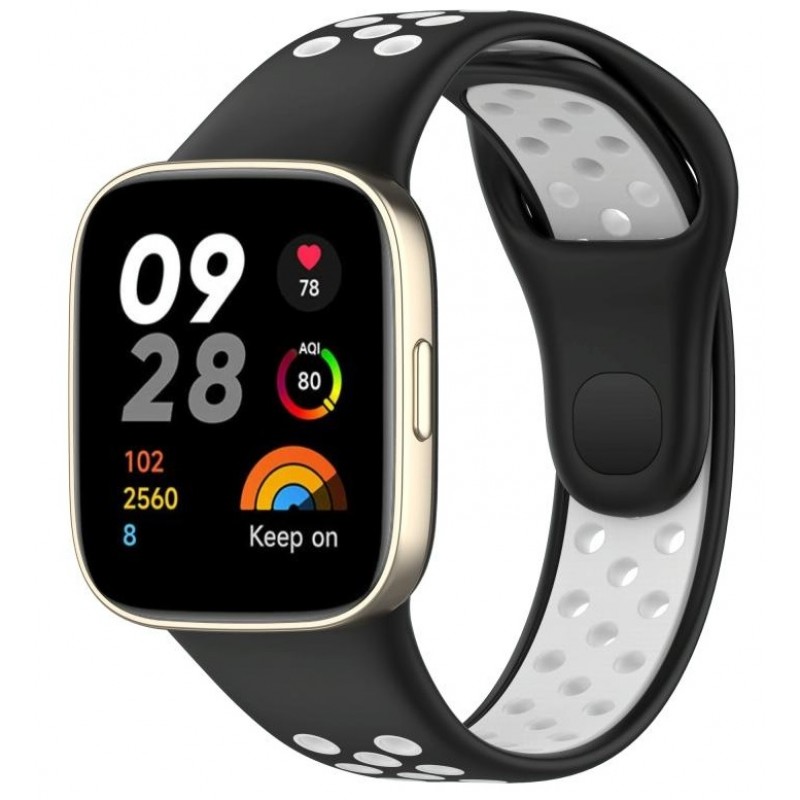 Ανταλλακτικό λουράκι Xiaomi Redmi Watch 3 Silicone Black/White