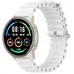 Ανταλλακτικό λουράκι QuickFit Ocean Band για  Samsung Galaxy Watch3(45mm)/Watch(46mm)/Xiaomi Haylou LS05/Amazfit GTR(47mm)/2e(46mm)/Stratos 2/3/Mi Watch(46mm)/Huawei GT/Active/GT 2/Pro/Honor GS Pro/Magic/2(46mm) (22mm) White