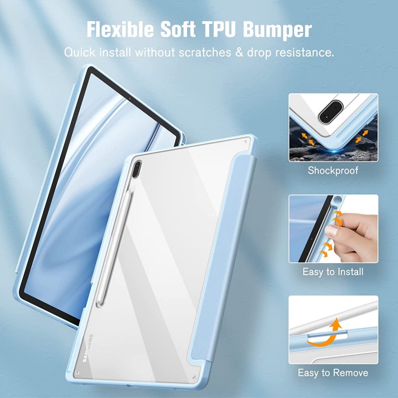 Θήκη Smartcase Hybrid Samsung Galaxy Tab S7/S8/S9/S9 FE 11" X700/X706/T870 Light Blue