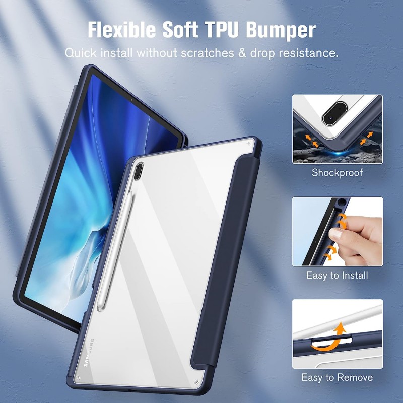 Θήκη  Smartcase Hybrid Samsung Galaxy Tab S7+ Plus/S8+ Plus/S7 FE 12.4 Blue