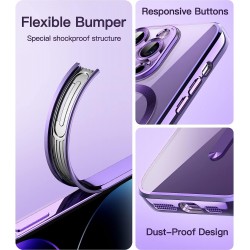 Θήκη TPU Soft Electro Plating with MagSafe Apple iPhone 14 Pro (6.1") Purple
