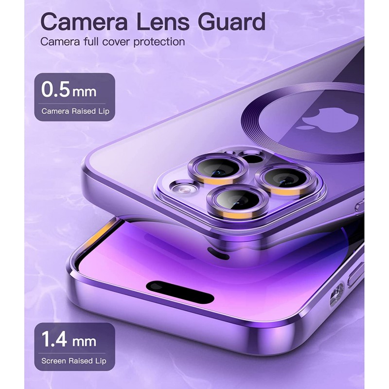 Θήκη TPU Soft Electro Plating with MagSafe Apple iPhone 14 Pro (6.1") Purple