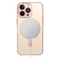 Θήκη  TPU Soft Electro Plating with MagSafe Apple iPhone 14 Pro Max (6.7") Rose Gold