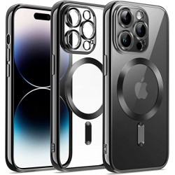 Θήκη TPU Soft Electro Plating with MagSafe Apple iPhone 14 Pro (6.1") Black
