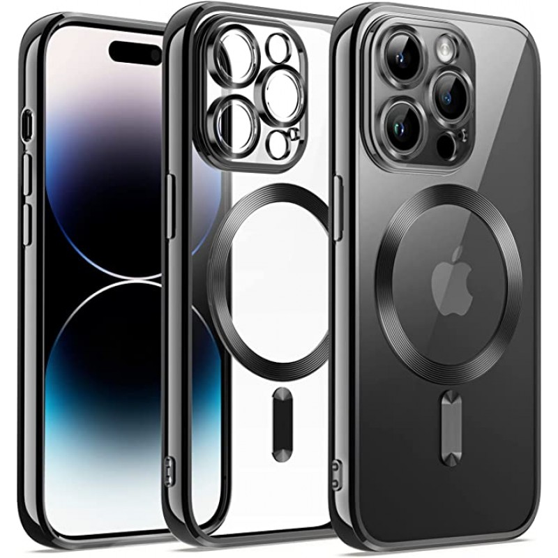 Θήκη TPU Soft Electro Plating with MagSafe Apple iPhone 14 Pro (6.1") Black