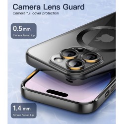 Θήκη TPU Soft Electro Plating with MagSafe Apple iPhone 14 Pro (6.1") Black