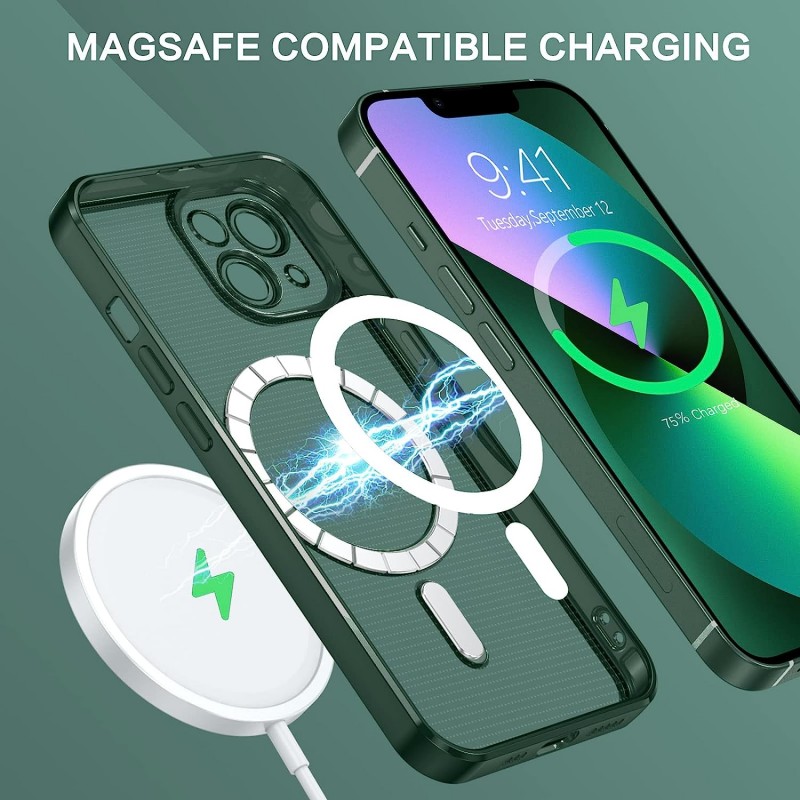 Θήκη TPU Soft Electro Plating with MagSafe Apple iPhone 14 Pro (6.1") Green