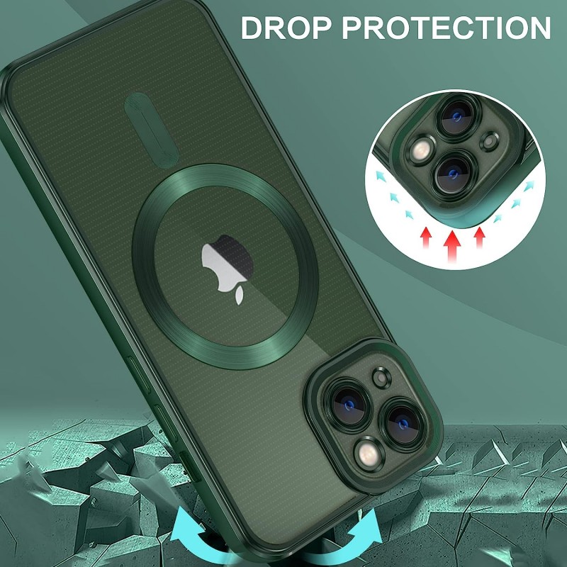 Θήκη TPU Soft Electro Plating with MagSafe Apple iPhone 14 Pro (6.1") Green