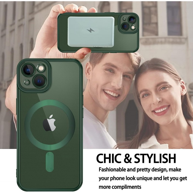 Θήκη TPU Soft Electro Plating with MagSafe Apple iPhone 14 Pro (6.1") Green