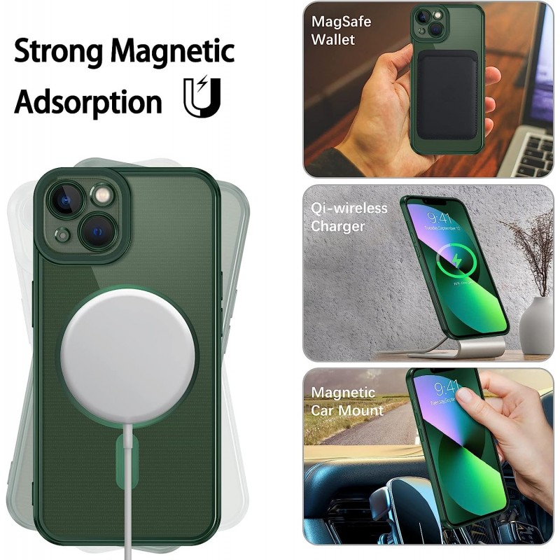 Θήκη TPU Soft Electro Plating with MagSafe Apple iPhone 14 Pro (6.1") Green