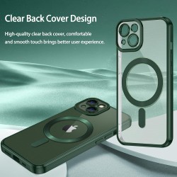 Θήκη TPU Soft Electro Plating with MagSafe Apple iPhone 14 Pro (6.1") Green