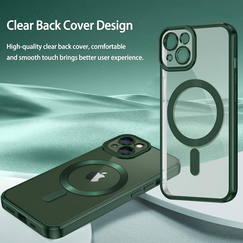 Θήκη TPU Soft Electro Plating with MagSafe Apple iPhone 14 Pro (6.1") Green